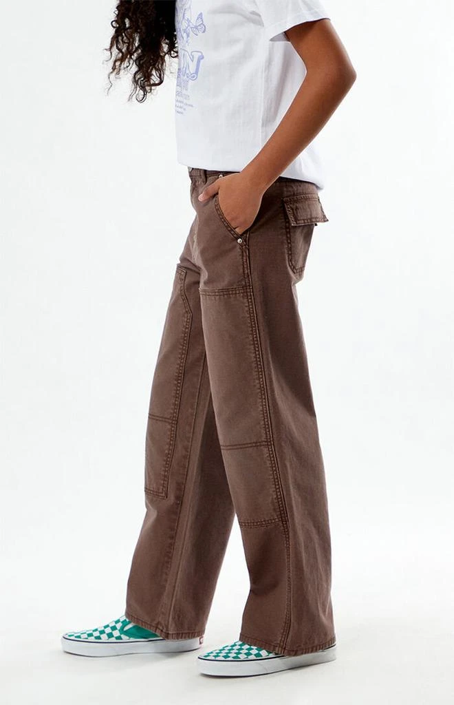 PacSun Kids Brown Baggy Carpenter Jeans 4