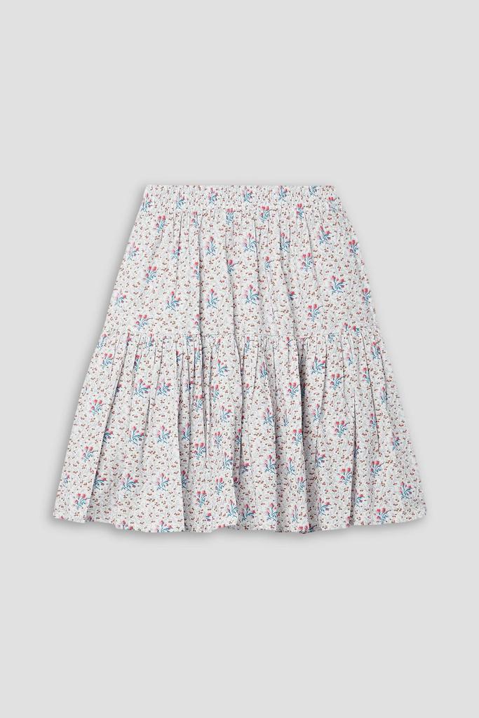 BATSHEVA + Laura Ashley Amy tiered floral-print cotton-poplin mini skirt