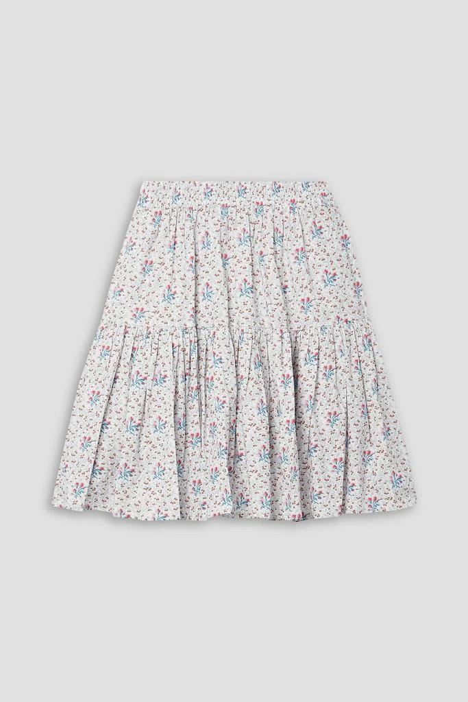 BATSHEVA X LAURA ASHLEY + Laura Ashley Amy tiered floral-print cotton-poplin mini skirt 1