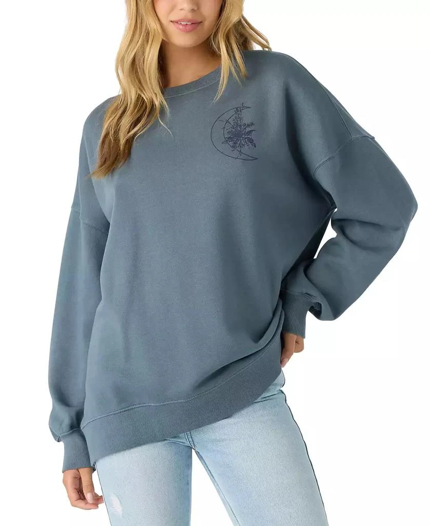 O'Neill Juniors' Moon Flower Crewneck Sweatshirt 6