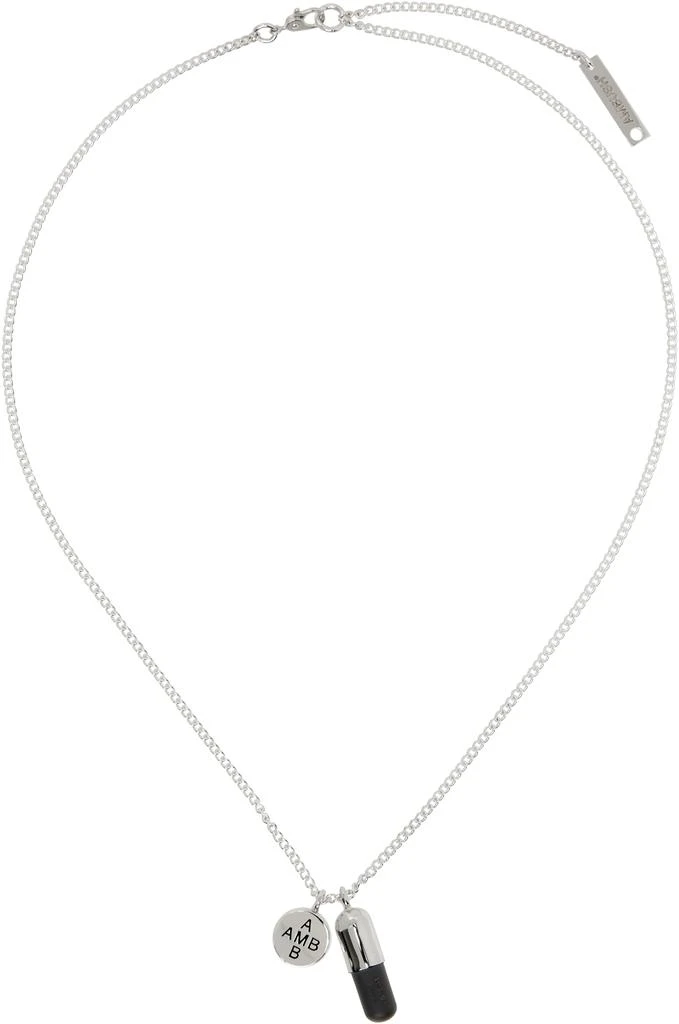 Ambush Silver Pill Charm Necklace 1