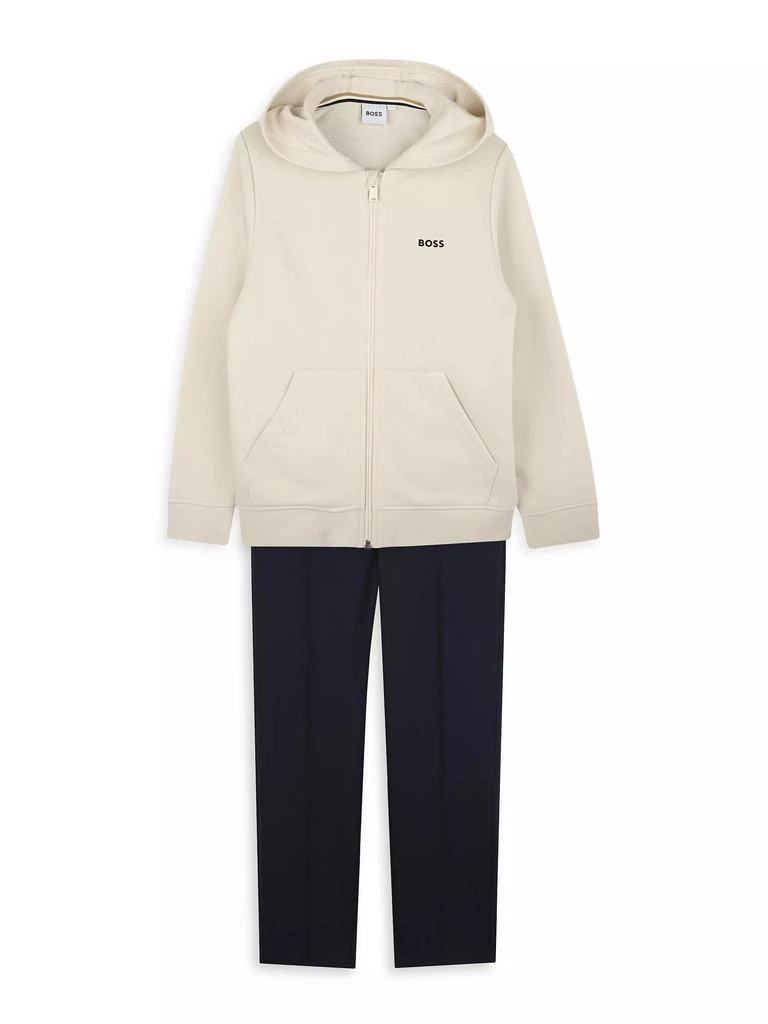 Hugo Boss Little Boy's & Boy's Logo Zip-Up Hoodie 2