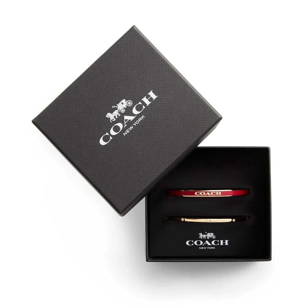 COACH Faux Stone Signature Duo Bangle Boxed Set 1