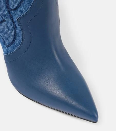 Christian Louboutin Santia Botta 85 denim and leather boots 5