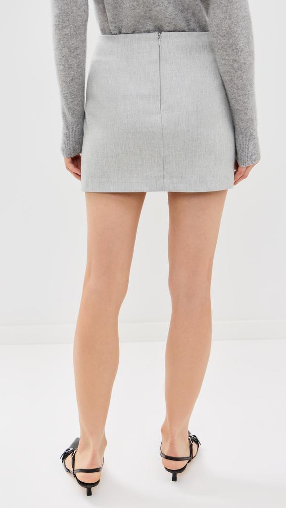 Enza Costa Wool Suiting Miniskirt