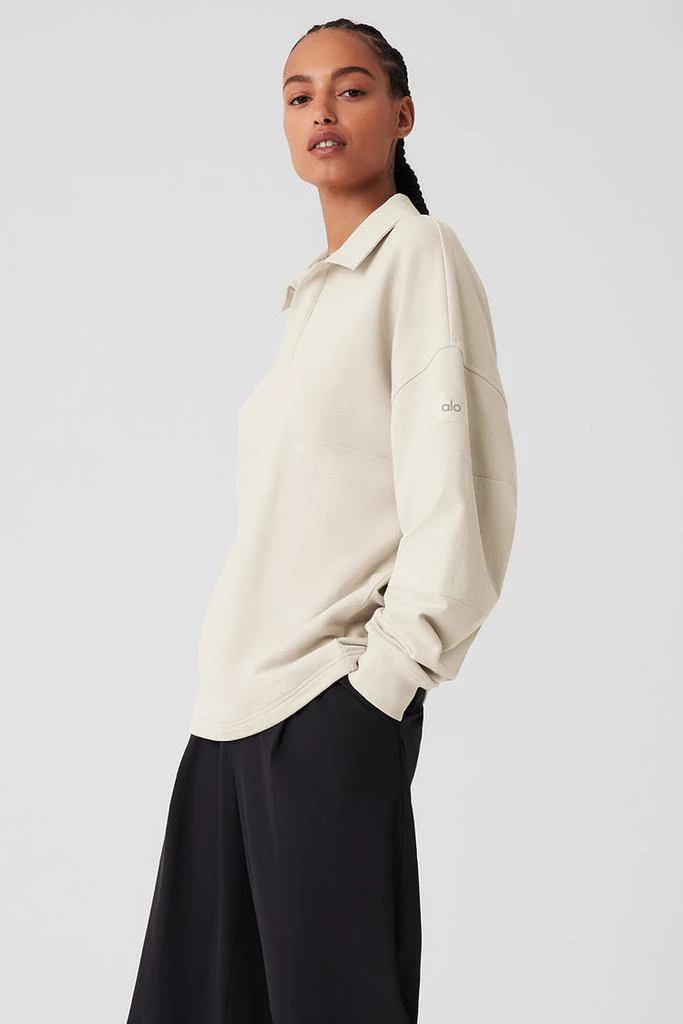 Alo Mixmatch Rugby Sweatshirt - Bone 3