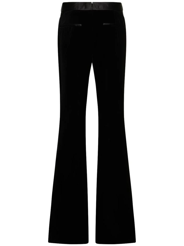 TOM FORD Cotton Velvet Low Rise Flared Pants 4