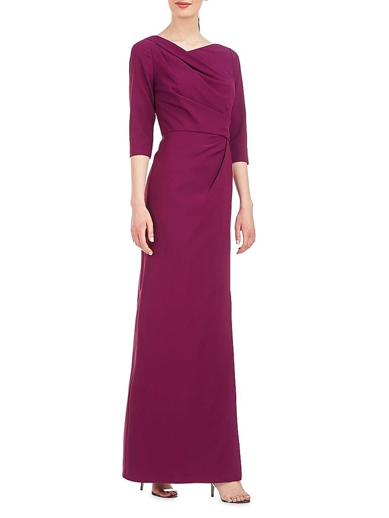 Kay Unger Margerite Pleated Column Gown 3