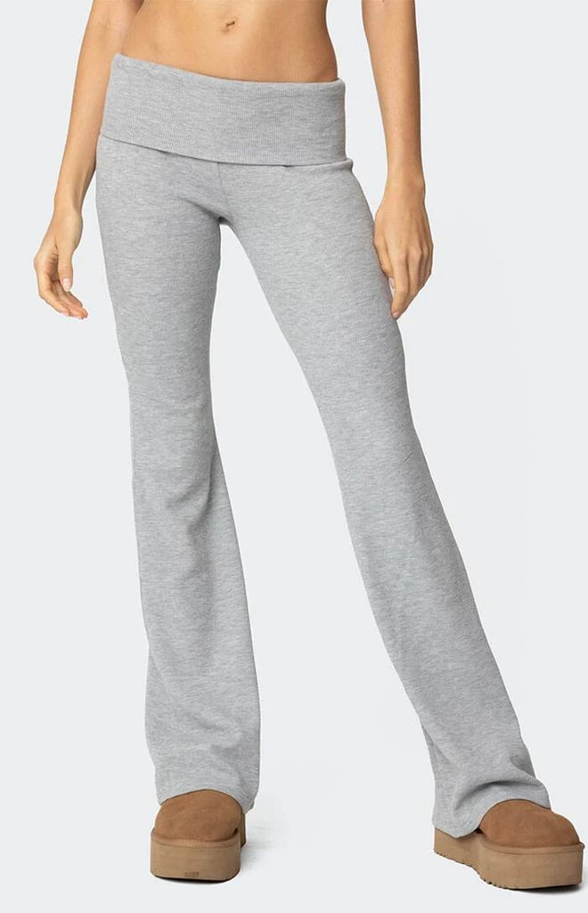 Edikted Sab Fold Over Waffle Knit Pants 2