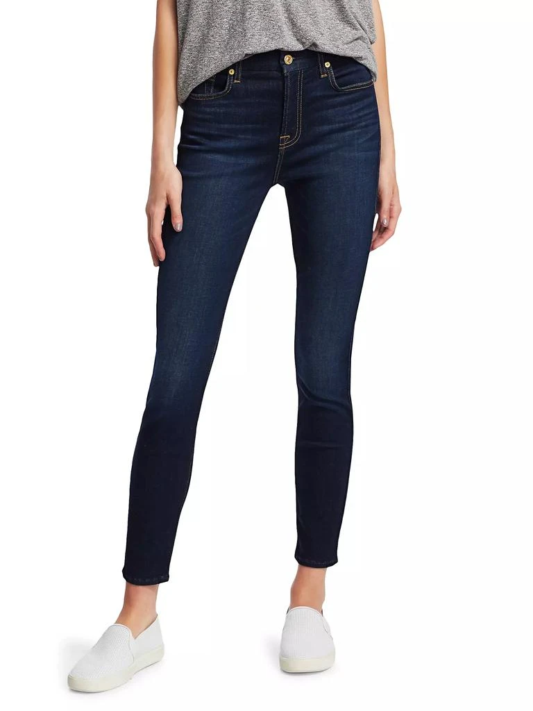7 For All Mankind The High-Rise Ankle Skinny Jeans 3