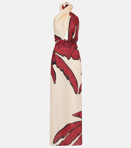 JOHANNA ORTIZ Wonders Of The Sea linen maxi dress