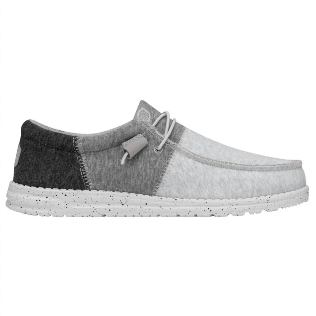 Hey Dude Men's Wally Tri Varsity Sneaker In Grey 1
