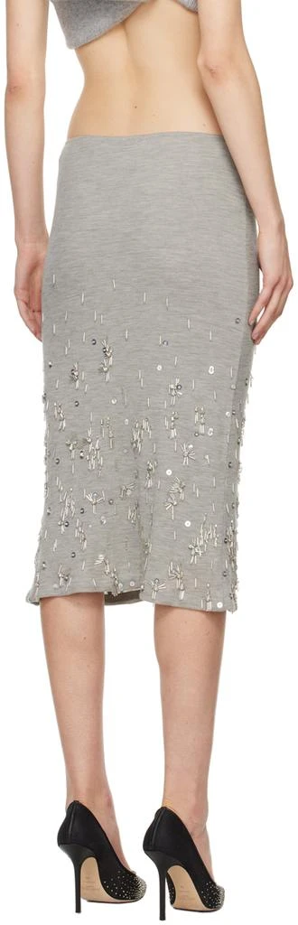 Christopher Esber Gray Crystal Cluster Midi Skirt 3