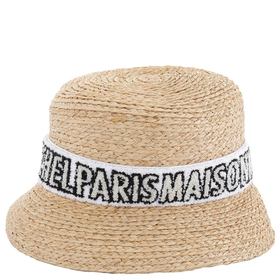 MAISON MICHEL Ladies Natural Mini New Kendall Raffia Bucket Hat 3