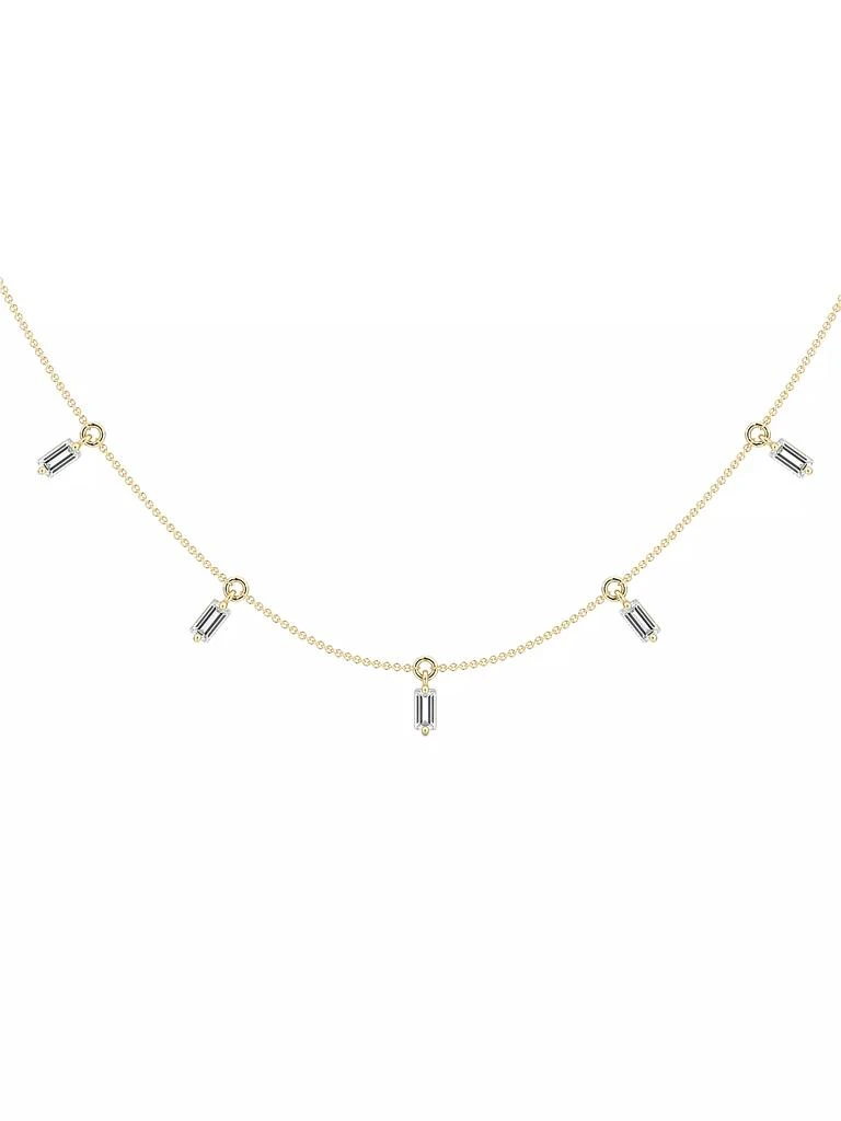 VRAI Floating Baguette 14K Yellow Gold & 0.50 TCW Lab-Grown Diamond Station Necklace 1