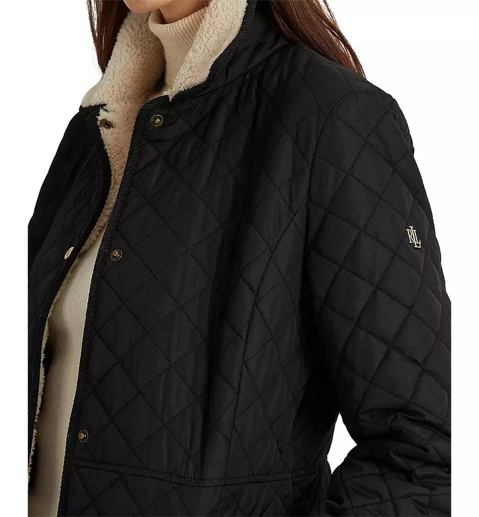 Lauren Ralph Lauren Women's Faux-Sherpa-Collar Quilted Coat 3