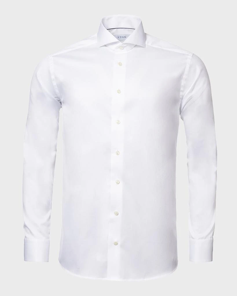 Eton Men's Slim-Fit Twill Dress Shirt with Cutaway Collar 2