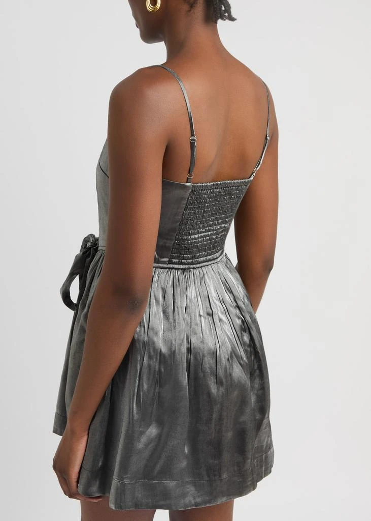 DAMSON MADDER Penelope metallic taffeta mini dress 3