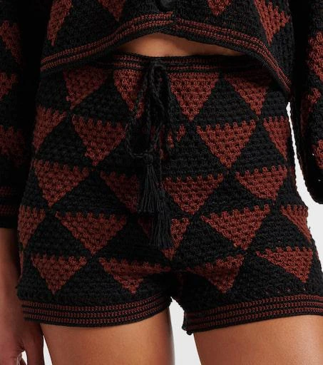 ANNA KOSTUROVA Malia crochet high-rise cotton shorts 4
