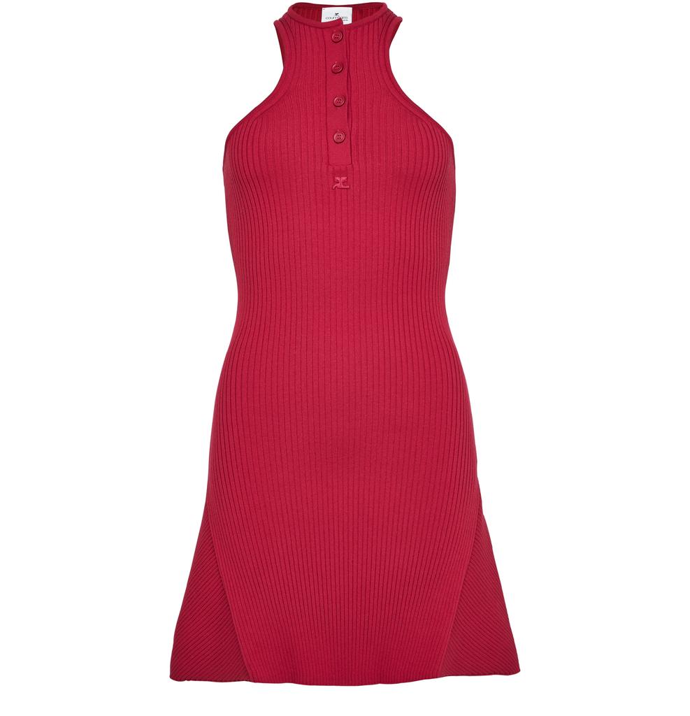 courreges Scuba rib knit dress