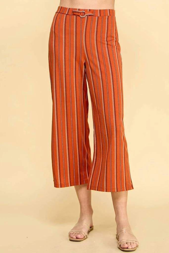 Bebop Bebop - High Waist Cropped Striped Pants 4