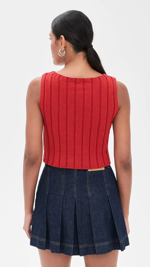 Reformation Callie Cotton Ribbed Sweater Tank 2