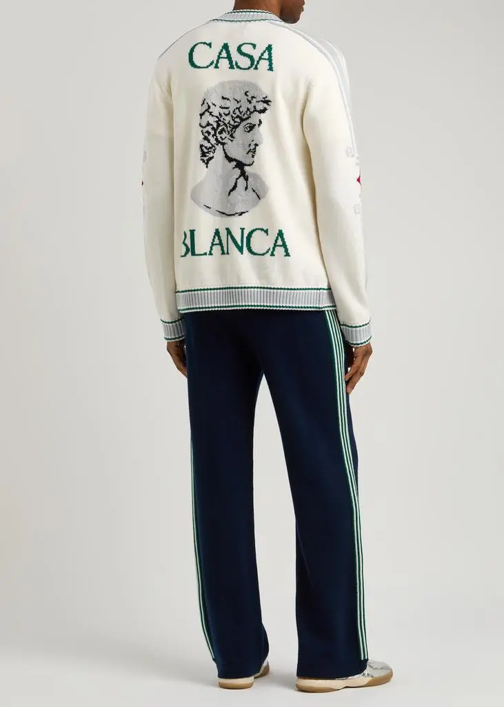Casablanca Casa Club intarsia wool jacket 4
