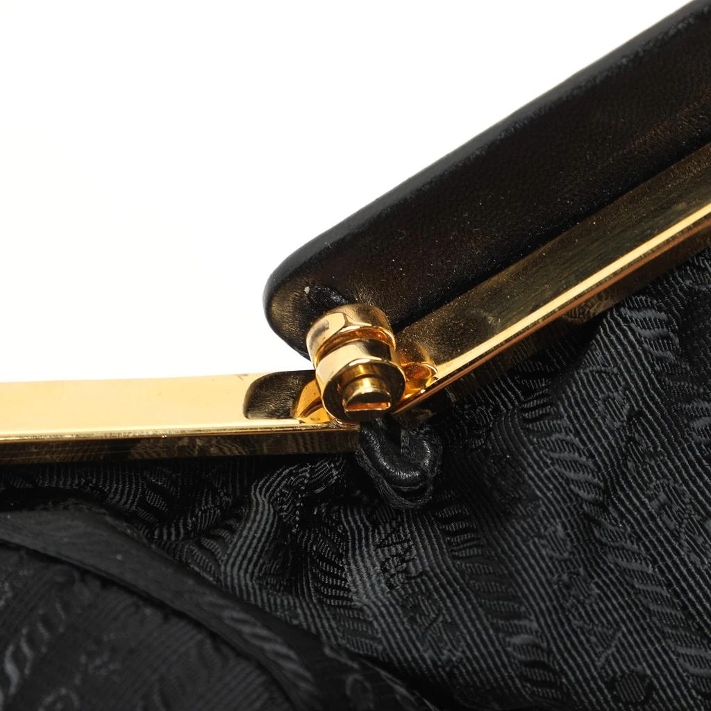 Prada Prada Black Matelasse Leather Top Handle Bag 6
