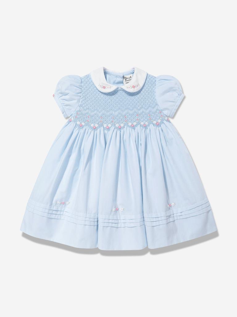 Sarah Louise Baby Girls Smocked Dress in Blue