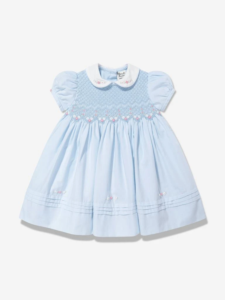 Sarah Louise Baby Girls Smocked Dress in Blue 1