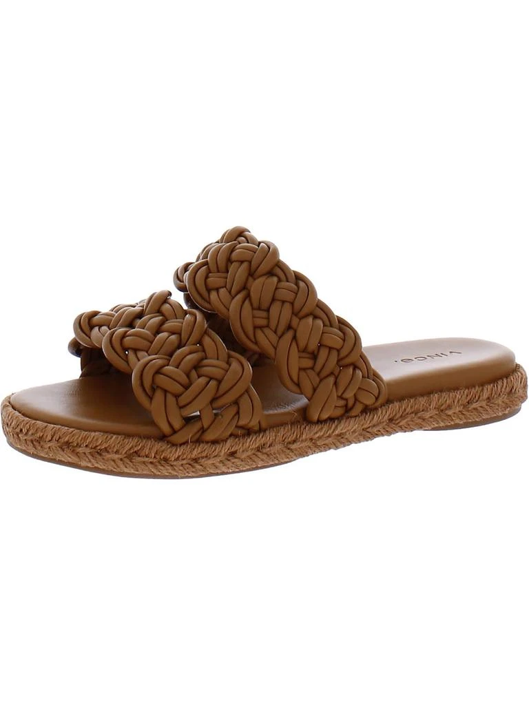 Vince Sullivan Womens Leather Slip On Slide Sandals 4