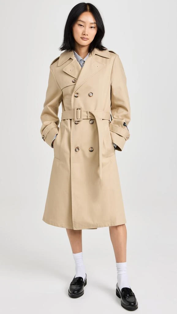 HOMMEGIRLS Classic Khaki Trench Coat 6