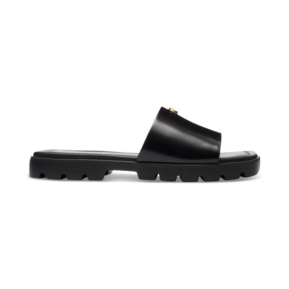 COACH Women's Florence "C" Lug-Sole Slip-On Slide Flat Sandals