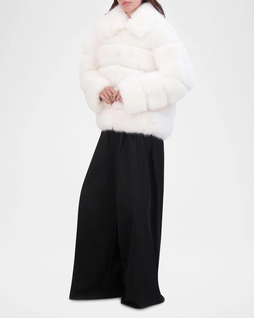 Theia Fox Faux Fur Jacket 3