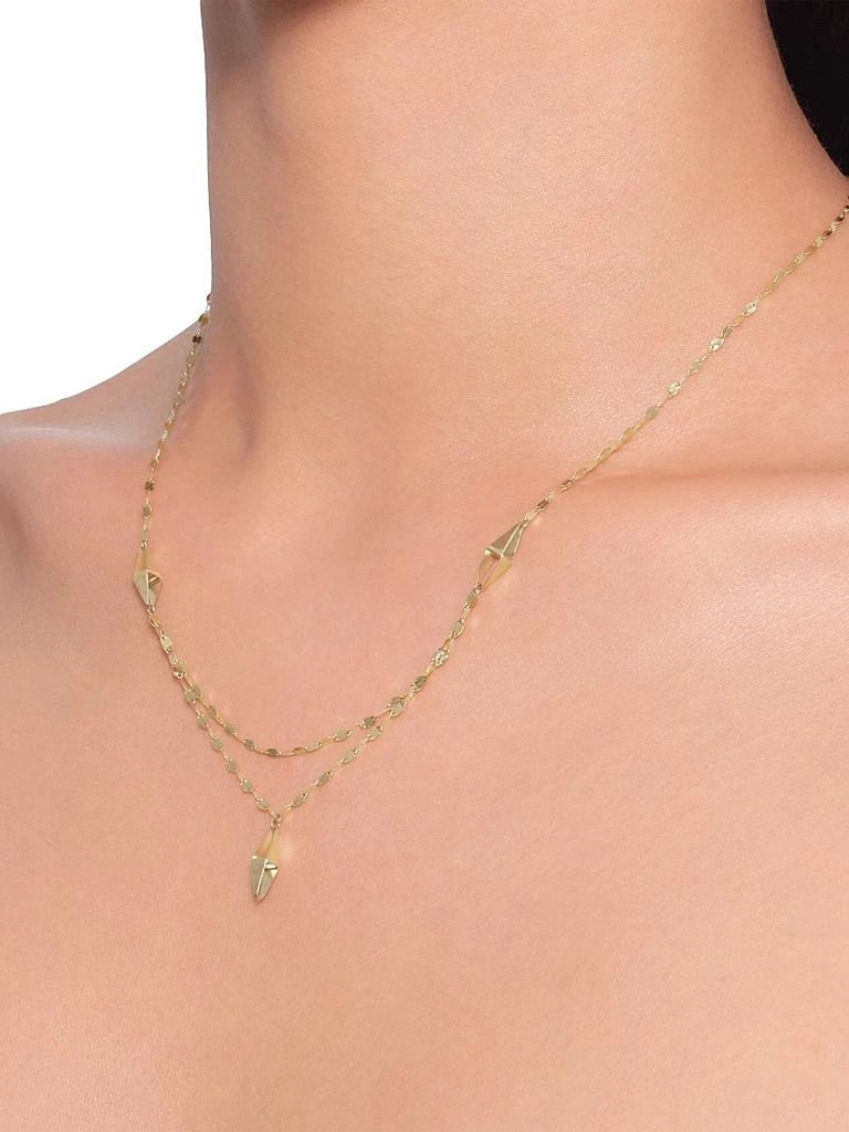 LANA 14K Yellow Gold Double-Strand Kite Chain Necklace 2