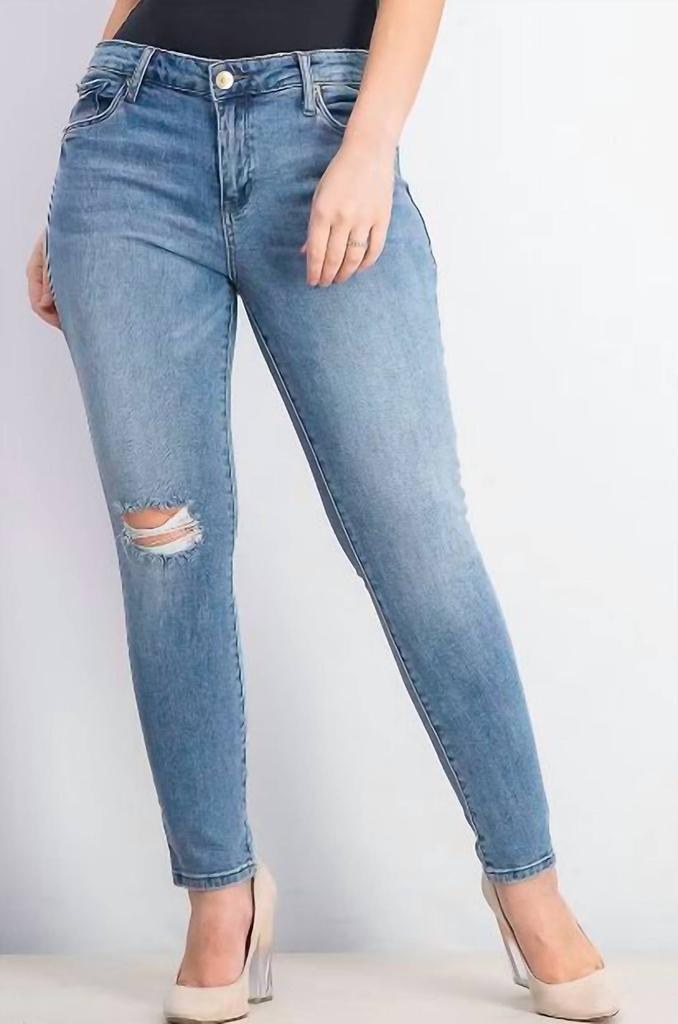 STS Blue Sts Blue - Emma 9" Distressed Mid Rise Ankle Skinny Jeans