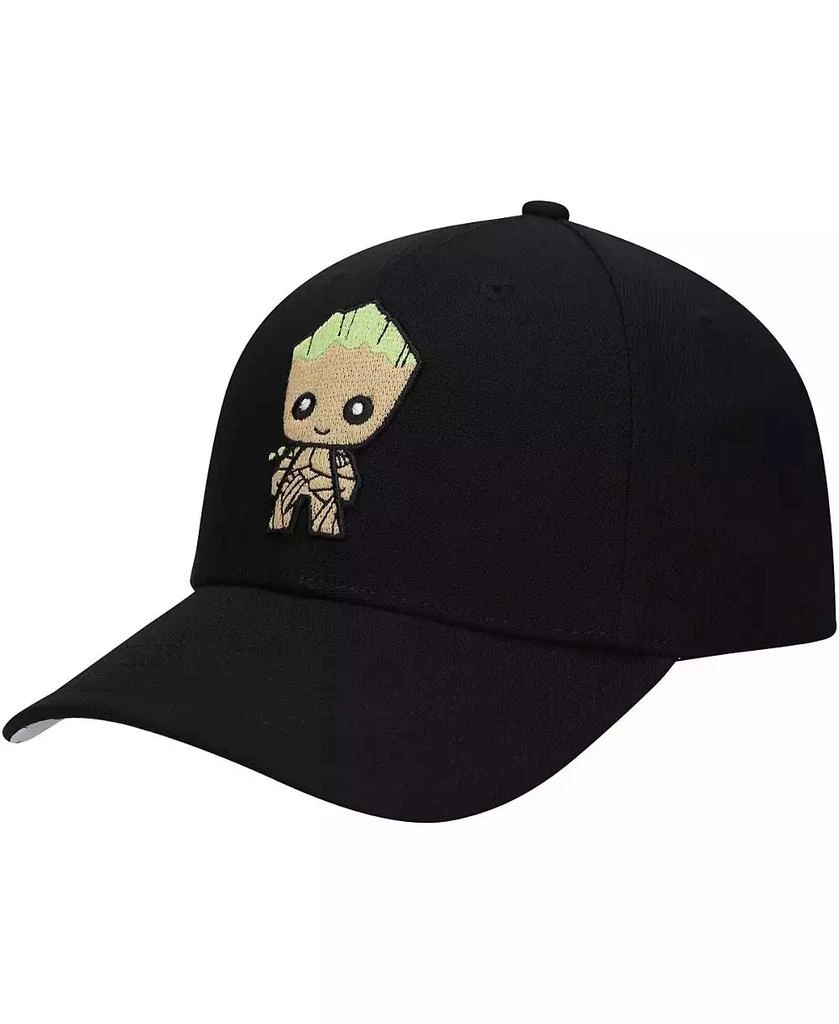 Lids Big Boys and Girls Black Guardians of the Galaxy Groot Chibi Adjustable Hat 1