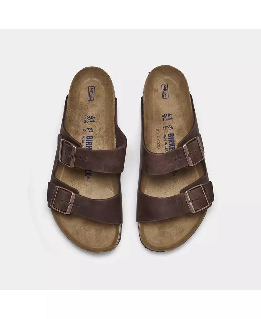Birkenstock Men's Arizona Essentials Oiled Leather Two-Strap Sandals from Finish Line 5