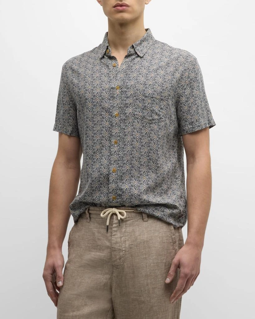 Rails Men's Carson Camo Palms Sport Shirt 4