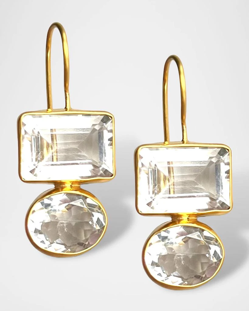 Dina Mackney Double Topaz Midi Earrings