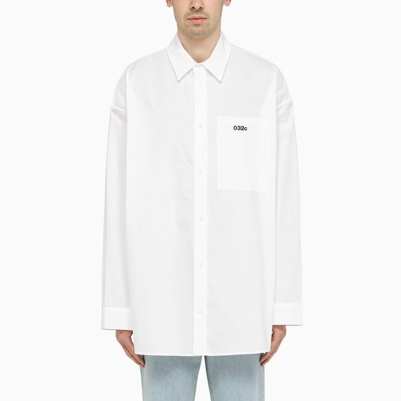 032c White oversize shirt with logo