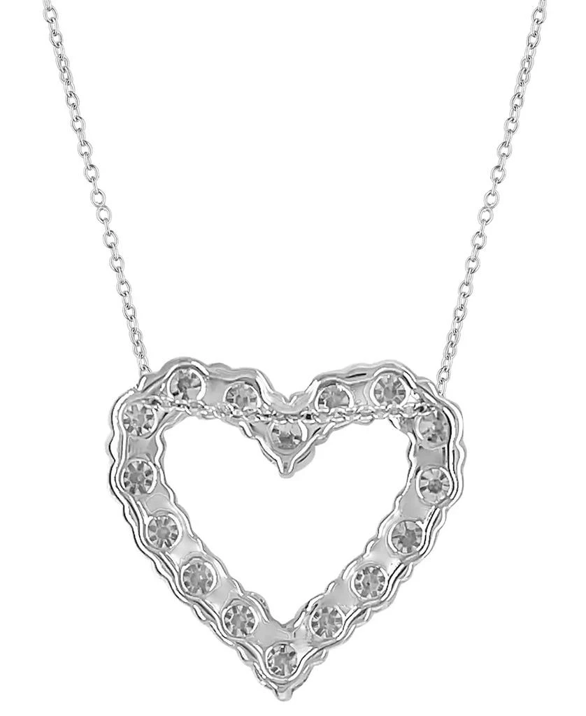 Badgley Mischka Lab Grown Diamond Heart Pendant Necklace (3 ct. t.w.) in 14k White Gold, 16" + 2" extender 6
