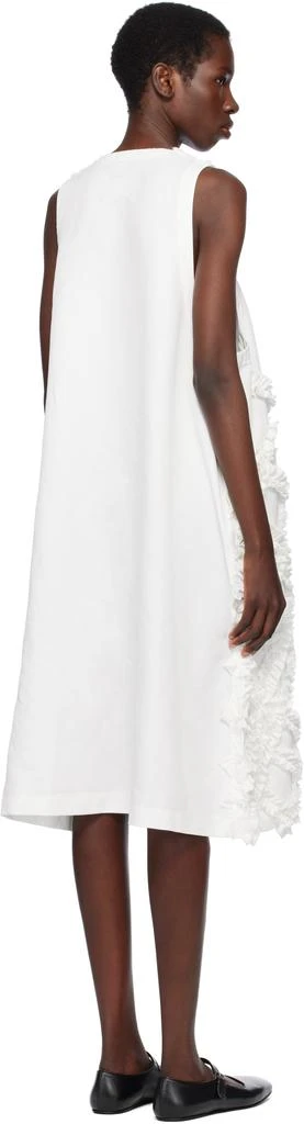 Black Comme des Garons White Polyester Twill Midi Dress - Dresses & Skirts  - Free Shipping - BeyondStyle