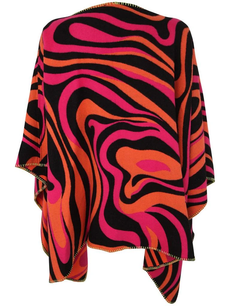 EMILIO PUCCI Emilio Pucci Junior Pattern Printed Boat-Neck Poncho 2