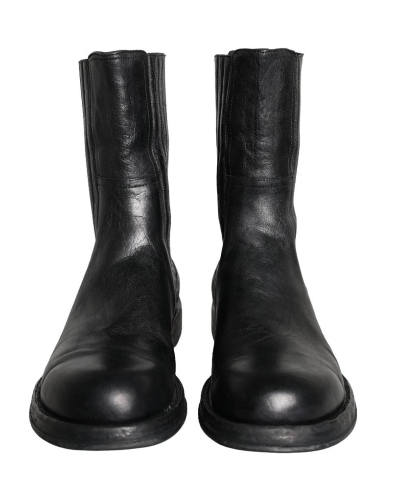 Dolce & Gabbana Dolce & Gabbana  Horse Leather Mid Calf Boots Men Men's Shoes (Pre-Owned) 2
