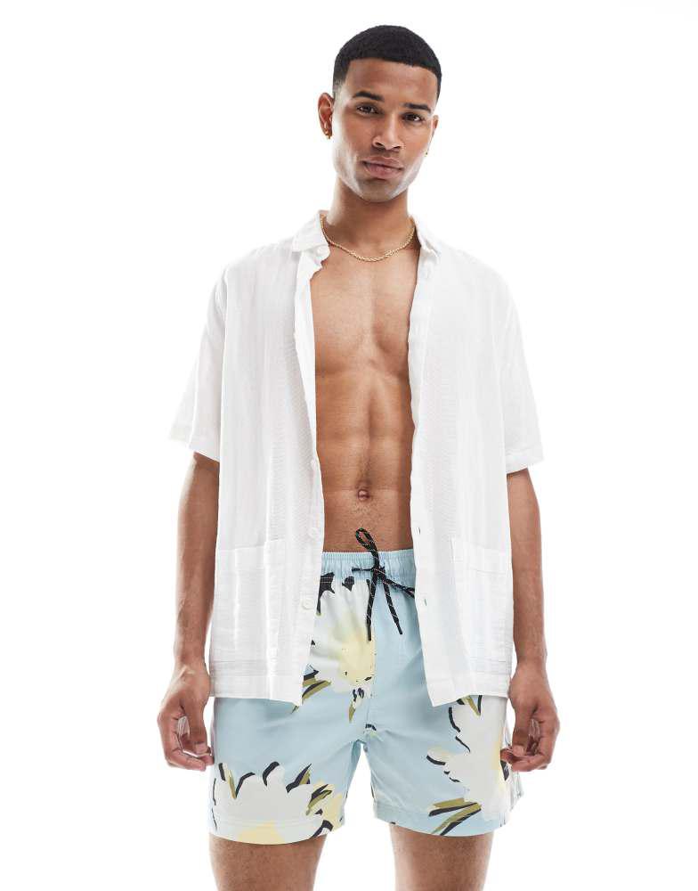 Jack & Jones Jack & Jones swim shorts in abstract floral print