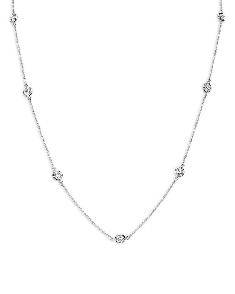 Bloomingdale's Diamond Bezel Station Necklace in 14K White Gold, 1.50 ct. t.w. 1