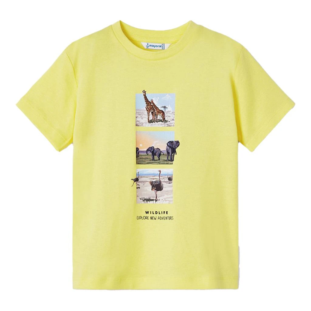 Mayoral Yellow 2pc Animal Graphic T-Shirt Set 4