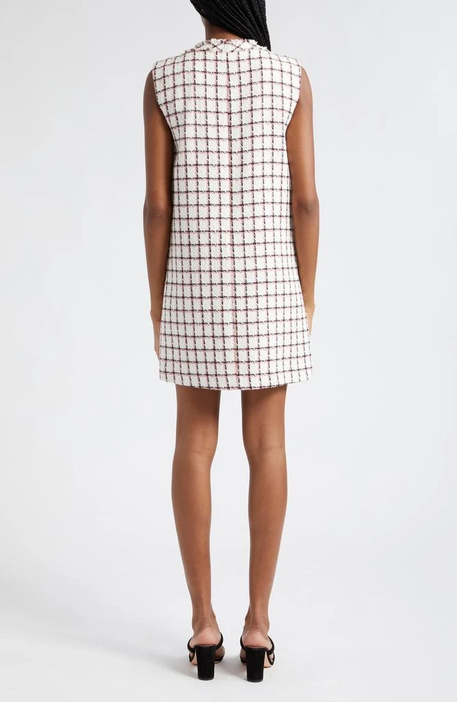 VERONICA BEARD Laurel Windowpane Plaid Sleeveless Tweed Minidress 2