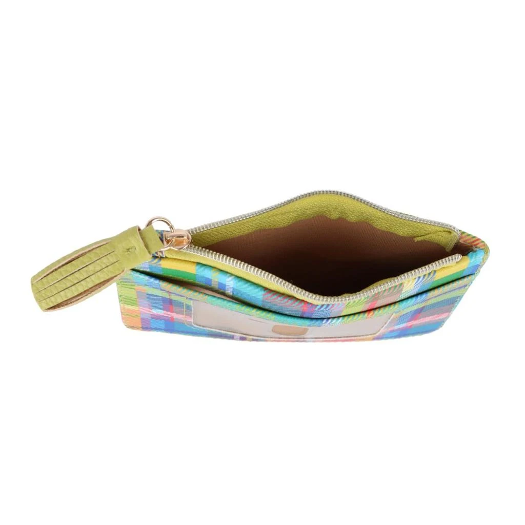 Buxton Women's Madras Vegan Leather Slot Coin Case 3